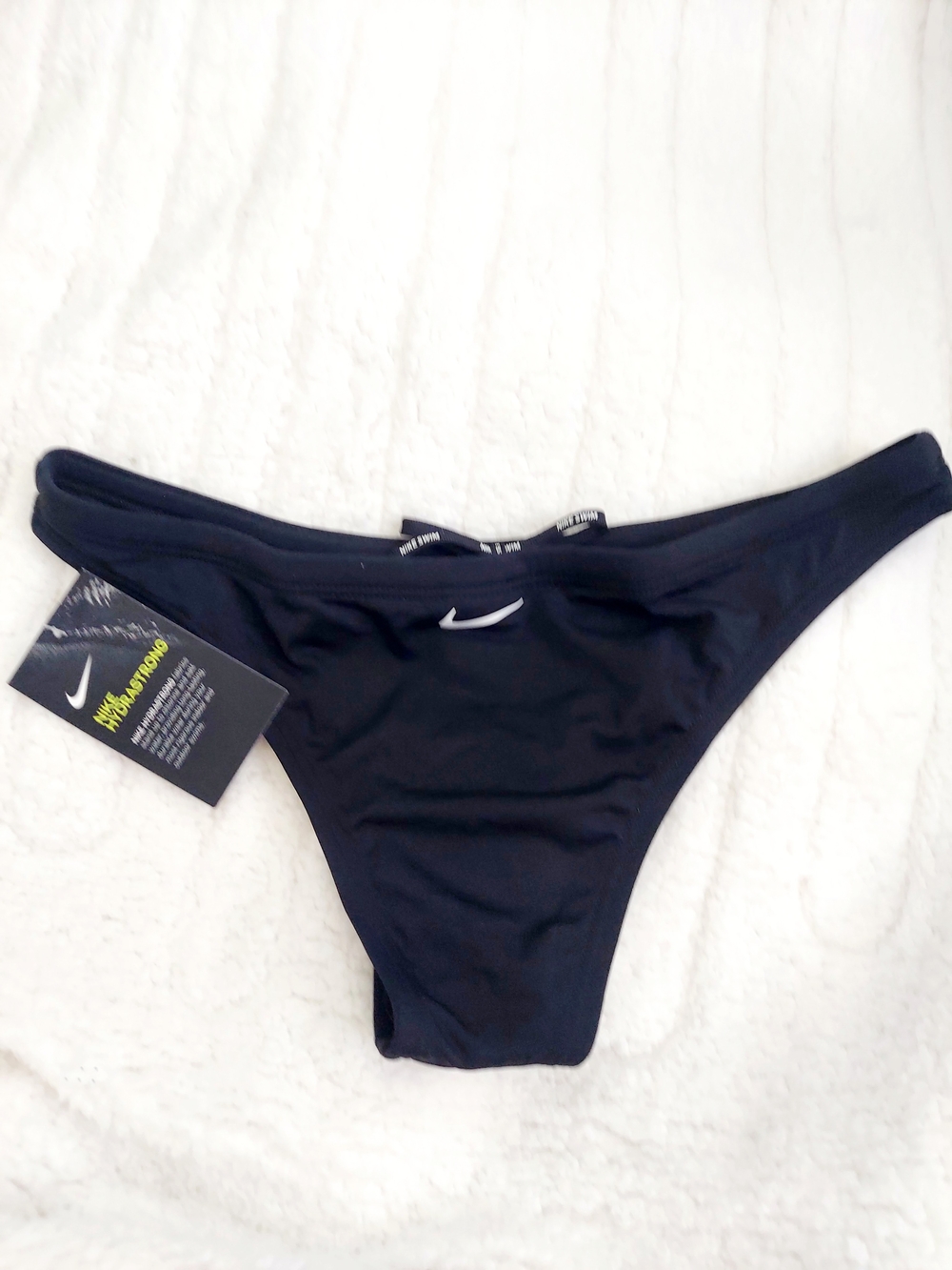 Nike Hydrostrong Black Low-Rise Bikini Bottom Womens Size XL NWT Sporty Feminine
